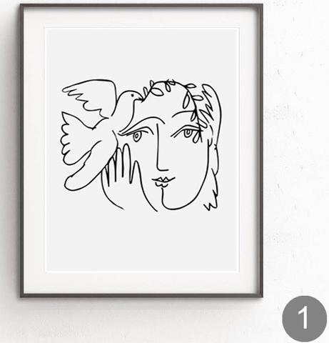 461x480 Lady Dove Line Drawing Print Penny Jark - Dove Line Drawing