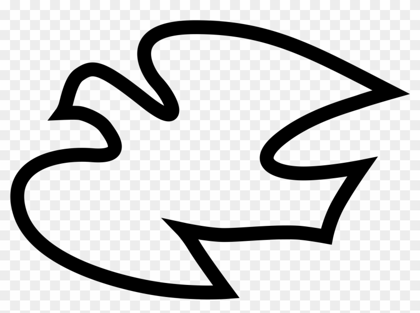 840x625 Simple Dove Outline - Dove Line Drawing