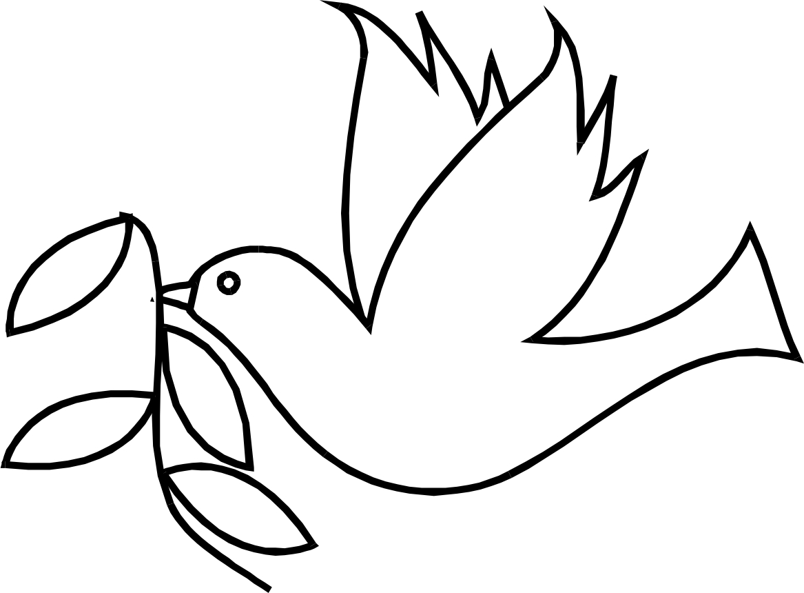 1167x860 White Dove Drawing Easy - Dove Line Drawing