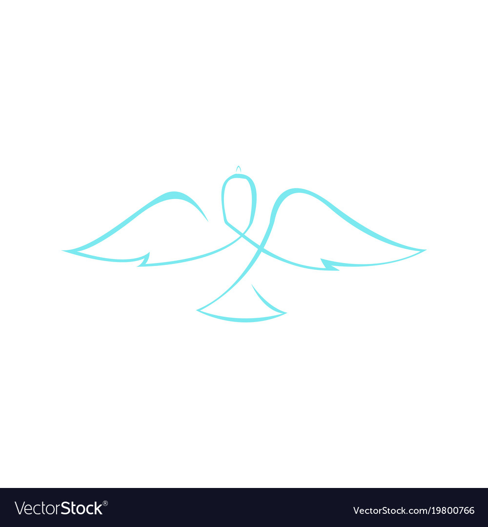 1000x1080 Abstract Line Drawing Dove Abstract Dove Wings Line Art Symbol - Dove Line Drawing