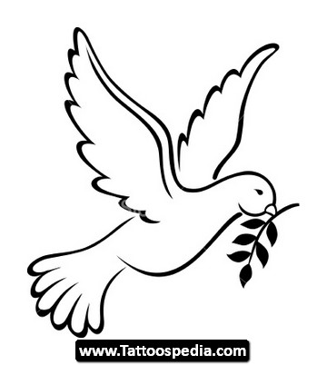 360x402 Amazing Outline Flying Dove Tattoo Design - Dove Tattoo Drawing