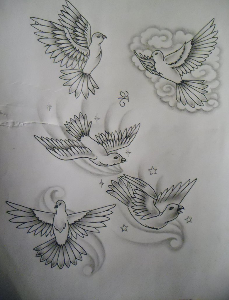 781x1022 Banner Drawing Dove For Free Download - Dove Tattoo Drawing