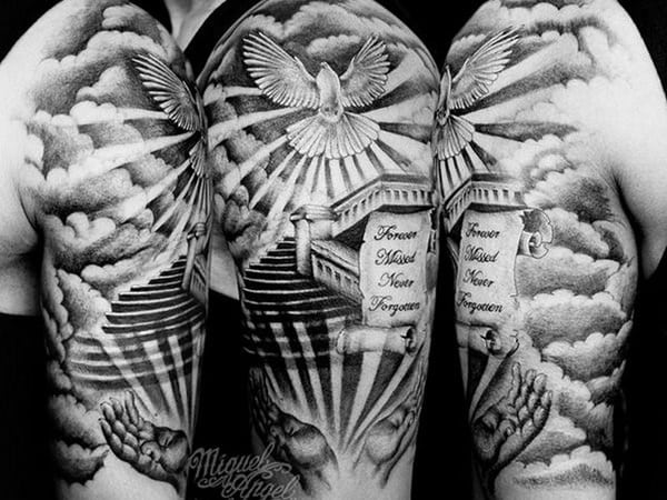 600x450 breathtaking dove tattoos that will catch your eye - Dove Tattoo Drawing