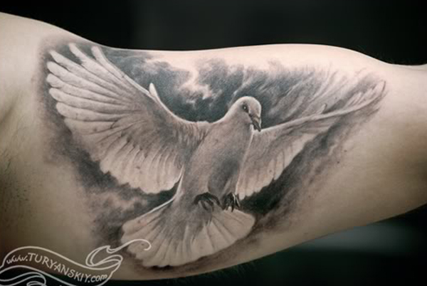 600x402 peaceful dove tattoos art and design - Dove Tattoo Drawing
