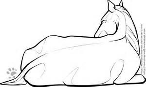 300x180 horses laying down drawings - Down Drawing