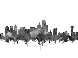 Downtown Dallas Drawing at PaintingValley.com | Explore collection of ...