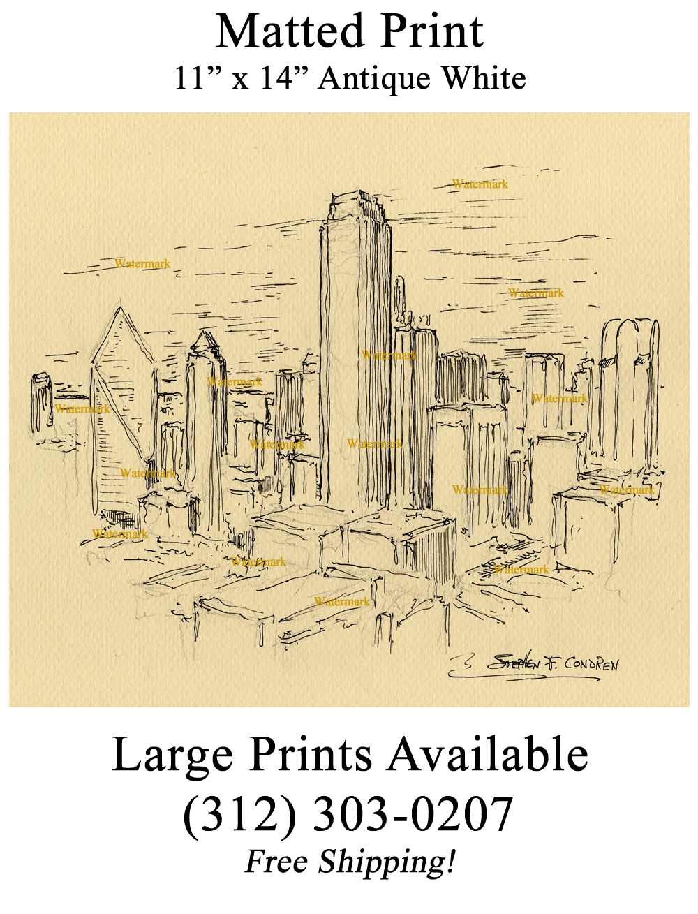 1000x1309 dallas skyline pen ink drawing of downtown skyscrapers - Downtown Dallas Drawing