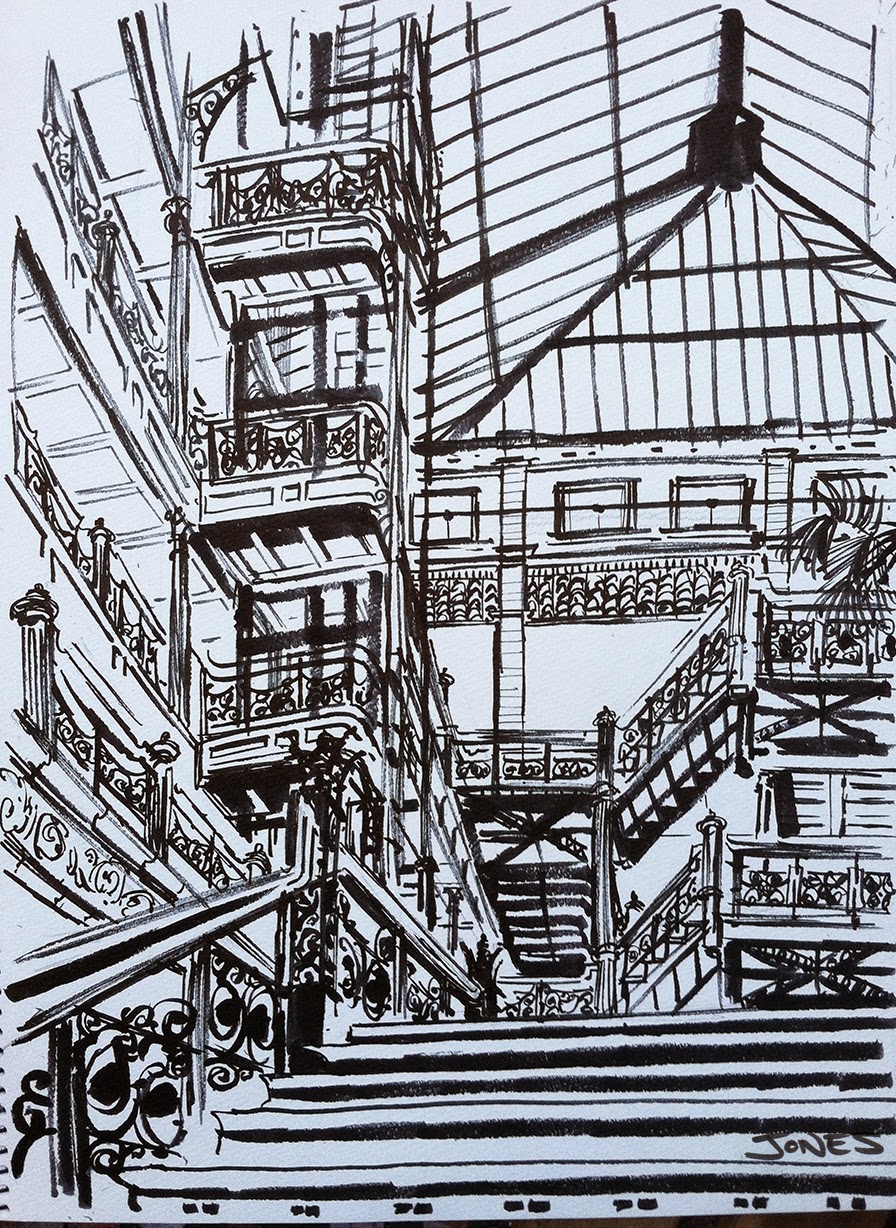 896x1228 drawing downtown los angeles urban sketchers - Downtown Drawing