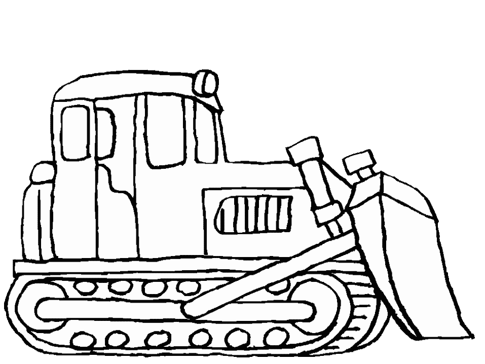 957x718 Cat Bulldozer Clipart Free Black And White - Dozer Drawing