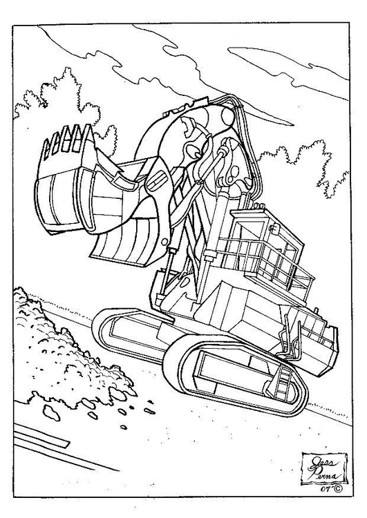 531x750 Coloring - Dozer Drawing