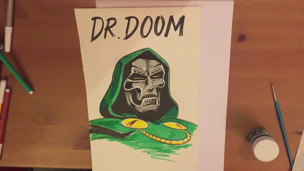 1280x720 How To Draw Dr Doom The Marvel Way - Dr Doom Drawing
