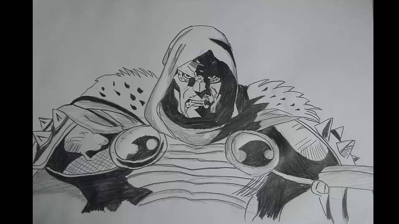 1280x720 Pencil Drawing Dr Doom - Dr Doom Drawing