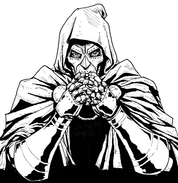 600x616 Dr Doom Aftercall - Dr Doom Drawing