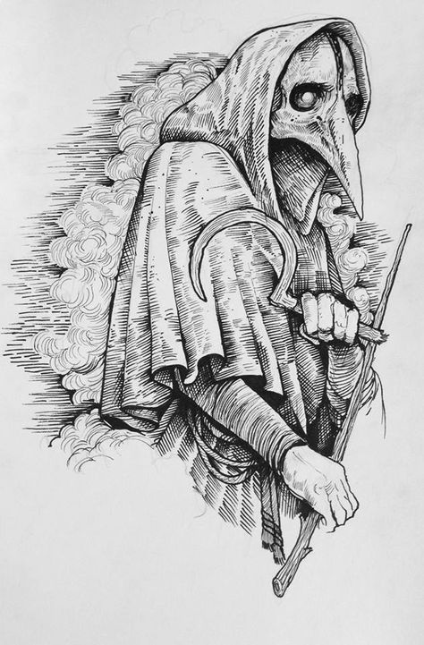 474x721 Plague Doctor - Dr Drawing