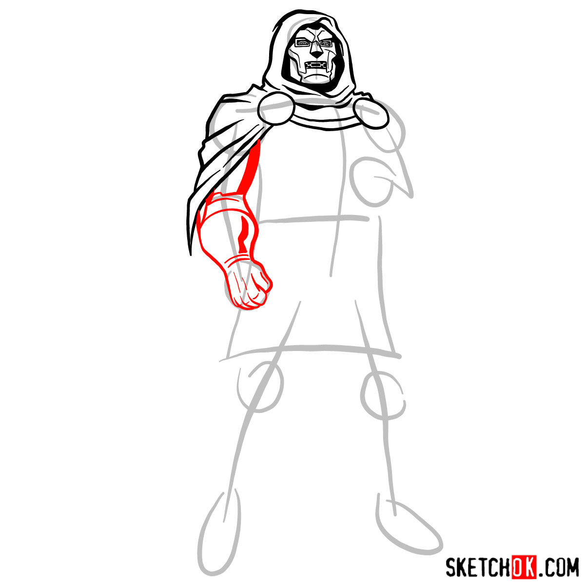 1200x1200 how to draw doctor doom, marvel's supervillian - Dr Drawing