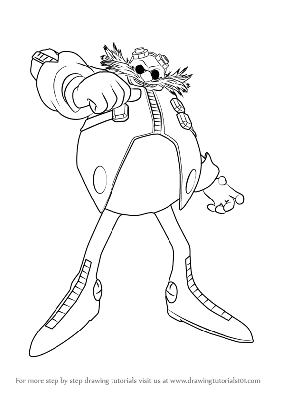 567x800 Learn How To Draw Dr Eggman From Sonic The Hedgehog - Dr Drawing