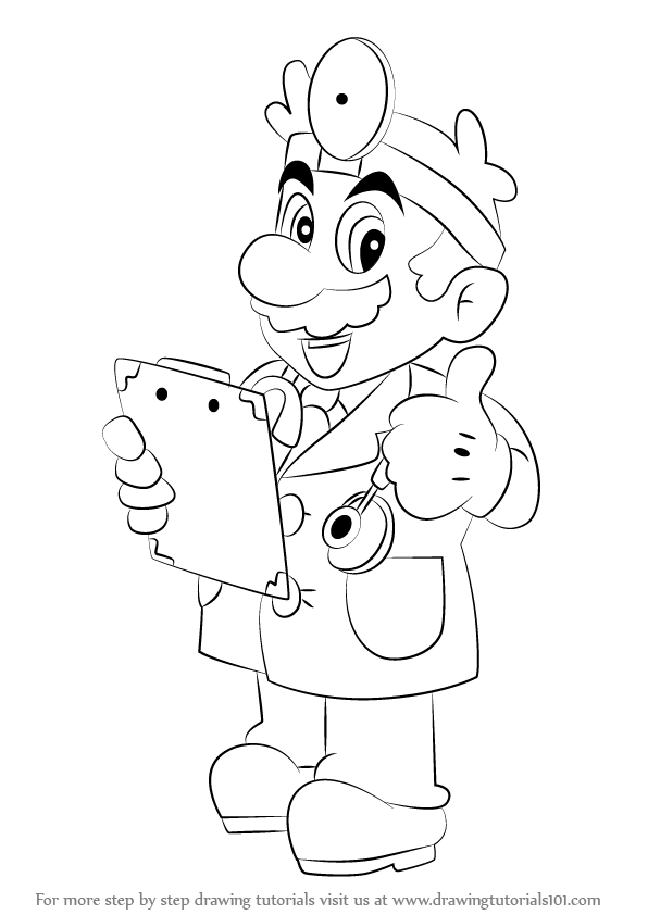 596x842 Learn How To Draw Dr Mario - Dr Drawing