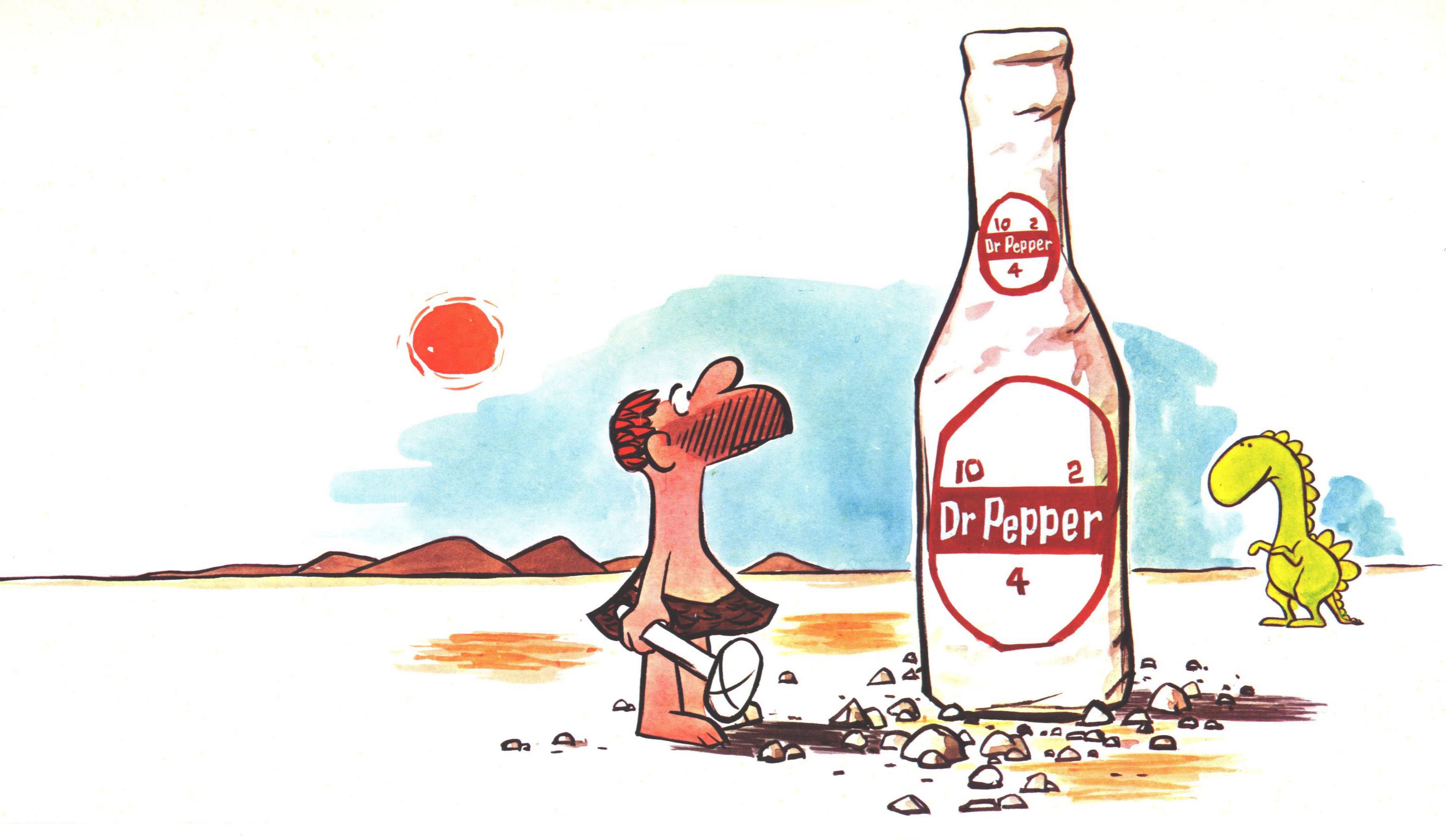 3083x1792 the faces of dr pepper harmon the caveman dr pepper museum - Dr Pepper Drawing