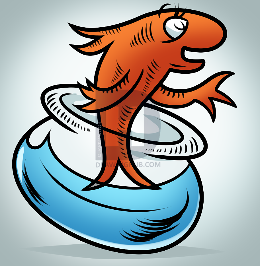913x935 how to draw the fish from dr seuss, step - Dr Seuss Drawings