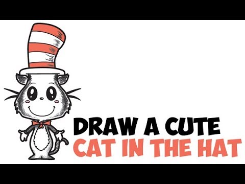 480x360 How To Draw The Cat In The Hat Easy Step - Dr Seuss Hat Drawing