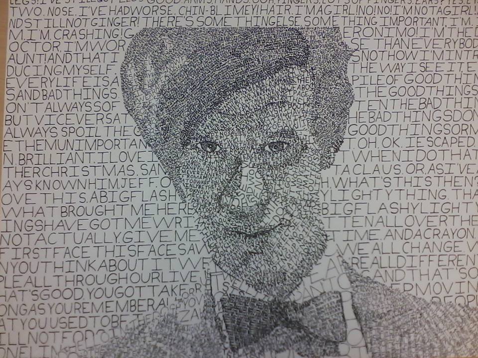 960x720 I Finally Finished My Drawing Of Matt Smith It's Made Of Quotes - Dr Who Drawings