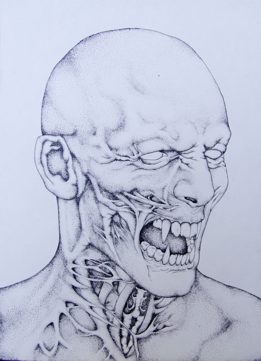 870x1200 Dracula Drawing - Dracula Drawing