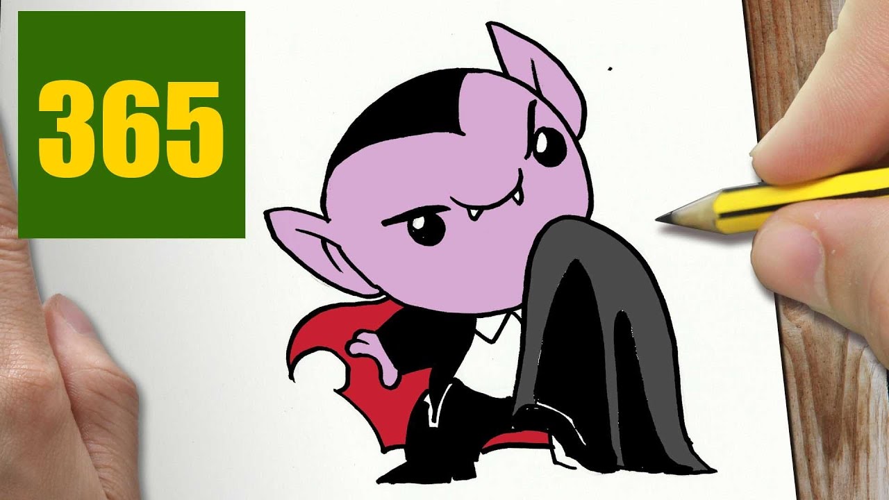 1280x720 How To Draw A Dracula Cute, Easy Step - Dracula Drawing