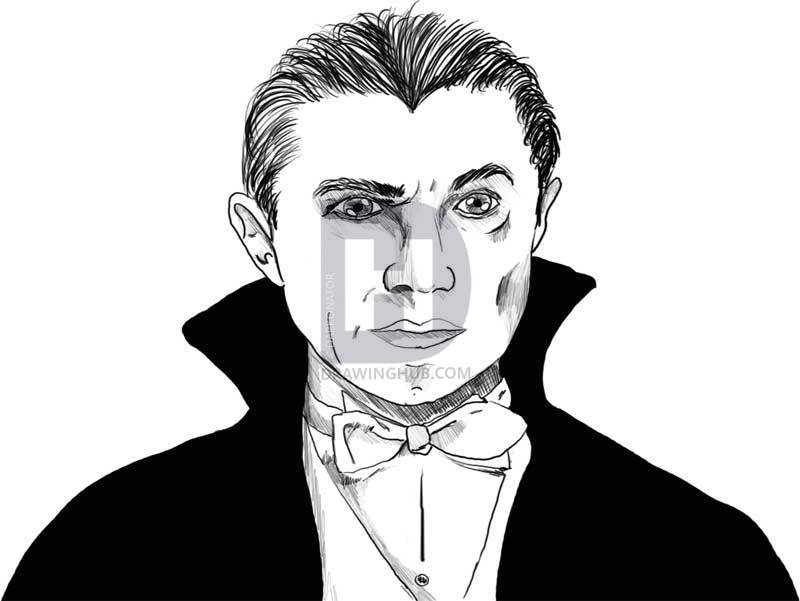 800x601 How To Draw Count Dracula, Step - Dracula Drawing