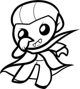 273x302 How To Draw How To Draw Dracula For Kids - Dracula Drawing