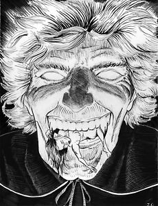 230x300 Original Ink Drawing, Horror, Thriller, Creep, Dracula, Vampire Ebay - Dracula Drawing