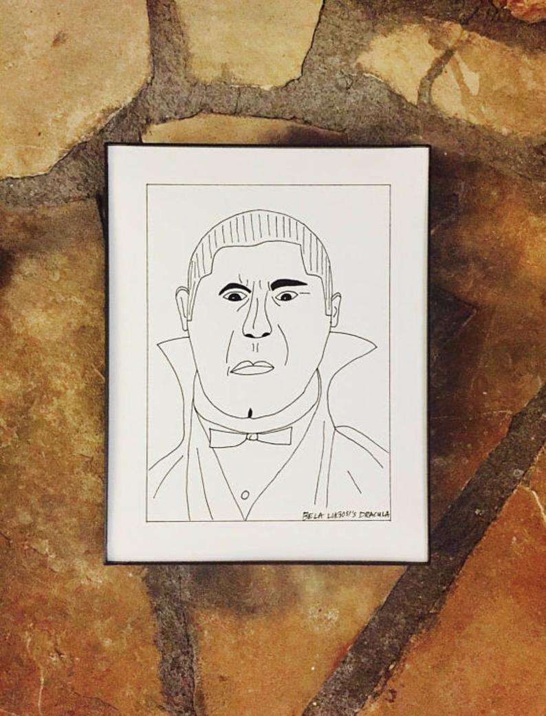 794x1041 Subpar Dracula Drawing Etsy - Dracula Drawing