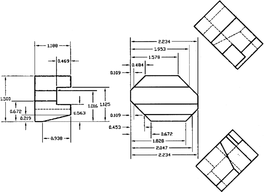 850x619 scanned engineering drawing prepared in accordance to the ansi - Drafting Drawing