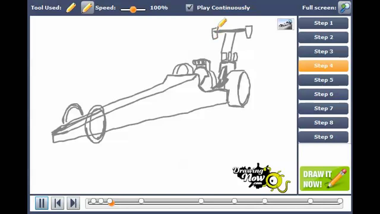 1280x720 how to draw a drag race car - Drag Car Drawings