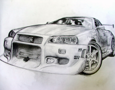 230x180 learn to draw a race car - Drag Car Drawings