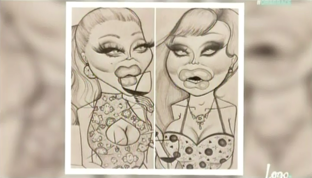 1219x698 pearl's childhood drawings of her drag character rupaulsdragrace - Drag Drawing