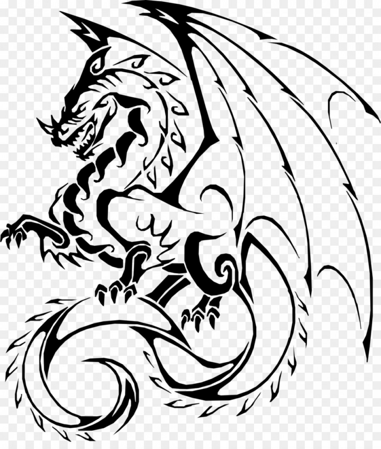 1296x1526 png drawing chinese dragon japanese dragon tribal drag studiogrfx - Drag Drawing