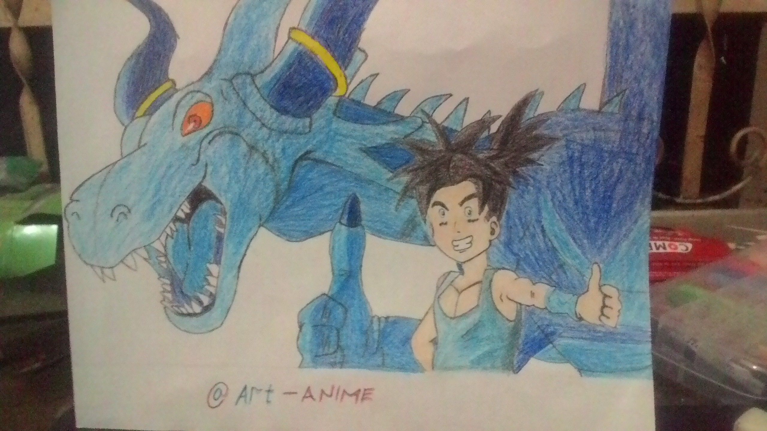 2560x1440 Drawing Art - Dragon Anime Drawing