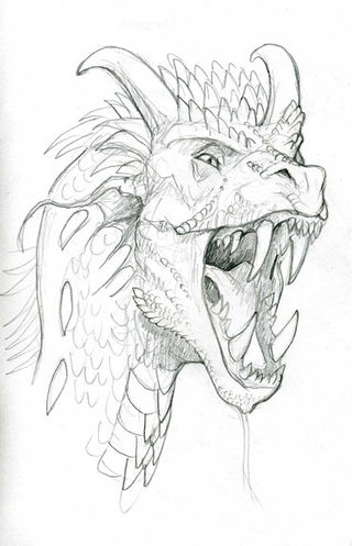 320x497 How To Draw Dragons Steps - Dragon Art Drawing
