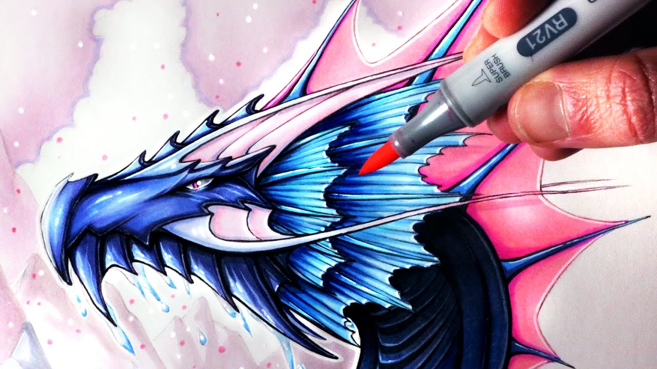 1280x720 Let's Draw A Water Dragon - Dragon Art Drawing