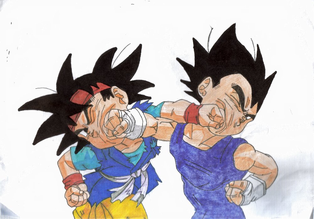 1000x698 dragonball gt son goku and vegeta jr - Dragon Ball Gt Drawings
