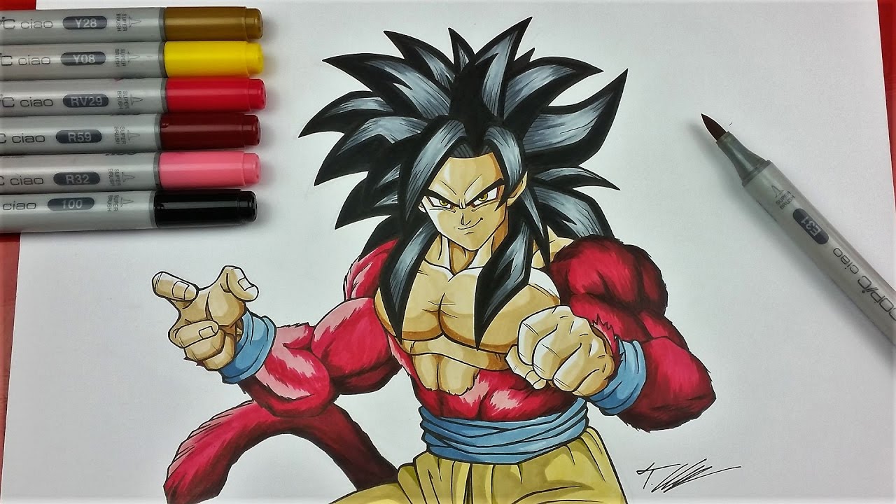 1280x720 drawing goku super saiyan dragonball gt tolgart - Dragon Ball Gt Drawings