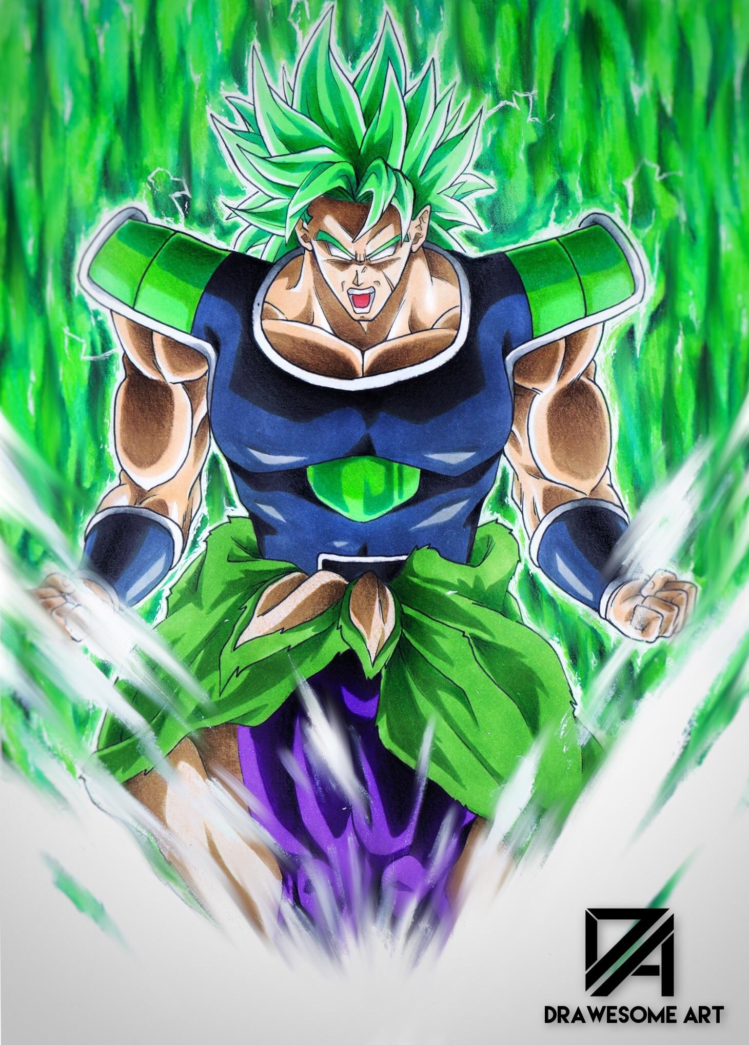 1460x2038 oc drawing of broly from dragonball super movie dbz - Dragon Ball Super Drawing