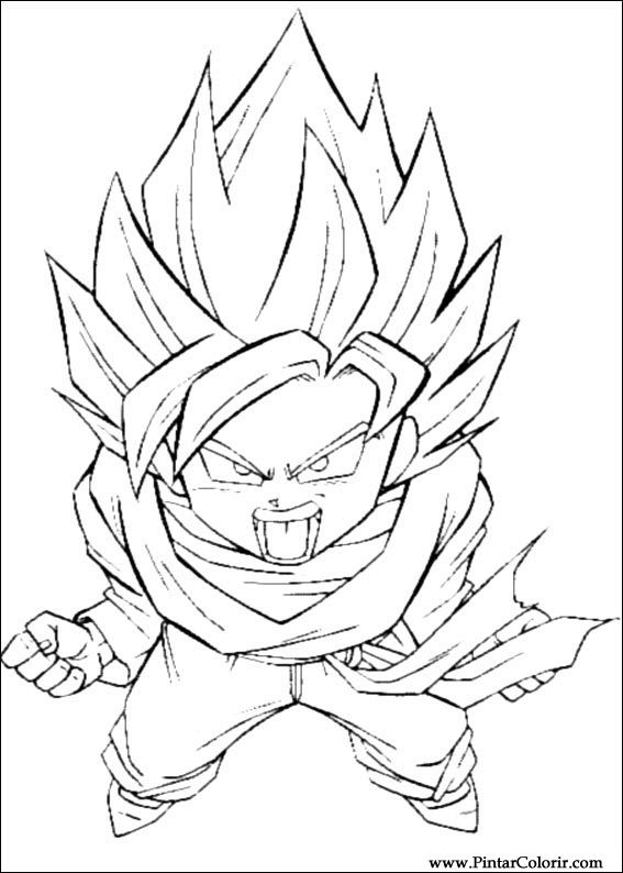 567x794 drawings to paint colour dragon ball z - Dragon Ball Z Drawing Games