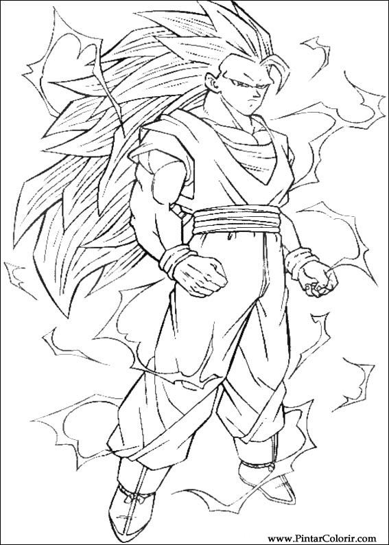 567x794 drawings to paint colour dragon ball z - Dragon Ball Z Drawing Pictures