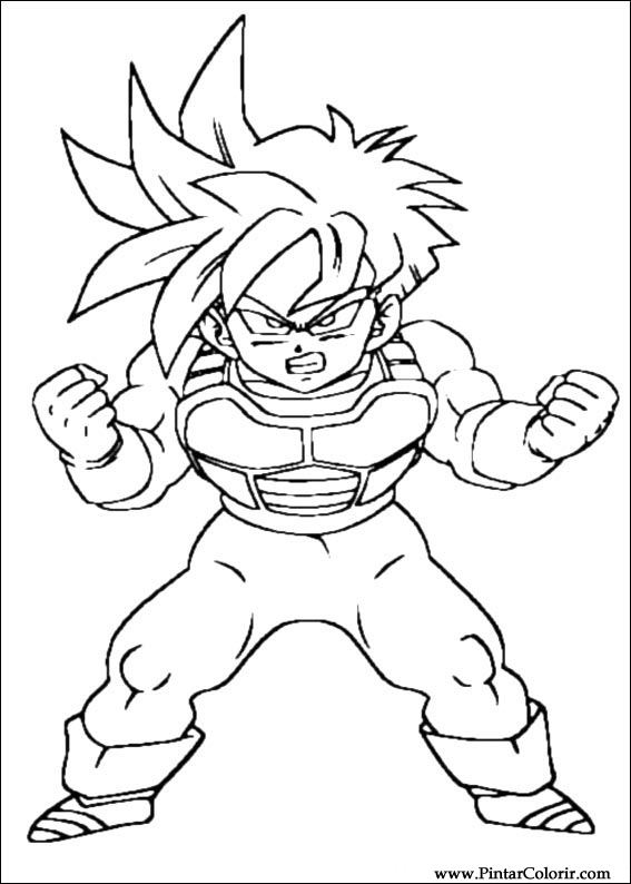 567x794 drawings to paint colour dragon ball z - Dragon Ball Z Drawing Pictures