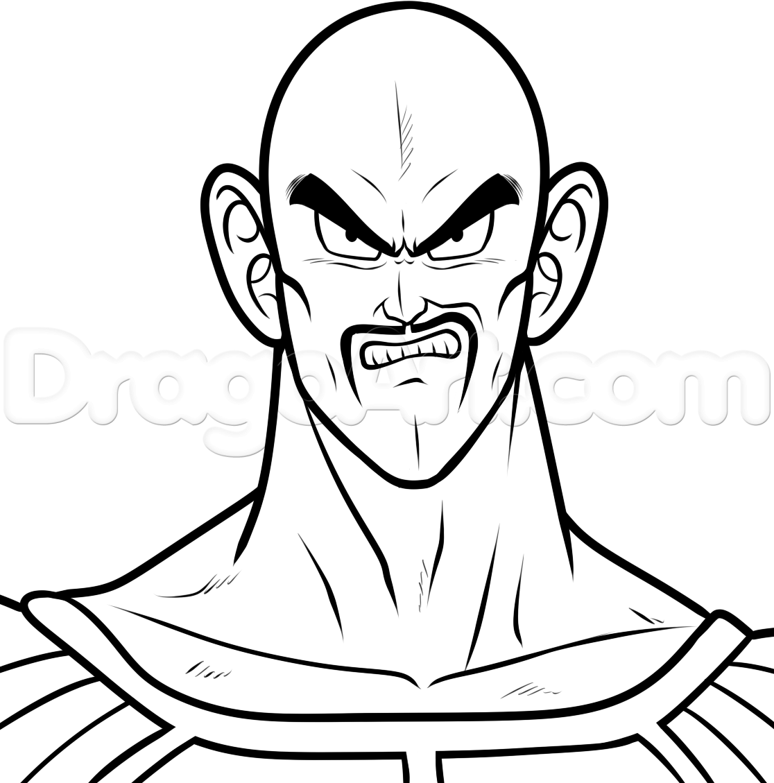 1116x1129 How To Draw Nappa From Dragon Ball Z, Step - Dragon Ball Z Easy Drawing