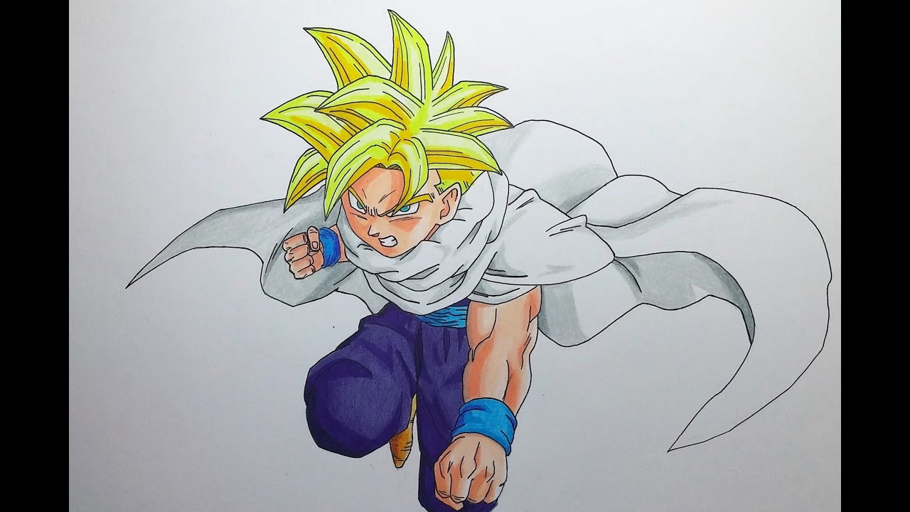 1280x720 Drawing Teen Gohan Super Saiyan - Dragon Ball Z Gohan Drawing