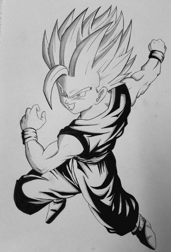 698x1024 Gohan Drawing Dragonballz Amino - Dragon Ball Z Gohan Drawing