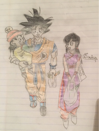 320x423 Gohan Drawings On Paigeeworld Pictures Of Gohan - Dragon Ball Z Gohan Drawing