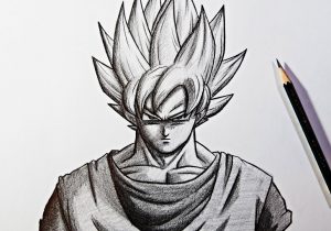 300x210 dragon ball z goku super saiyan sketch drawing goku super saiyan - Dragon Ball Z Goku Drawing